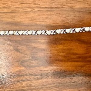 Sterling Silver heart bracelet. 7 inches. Never worn!